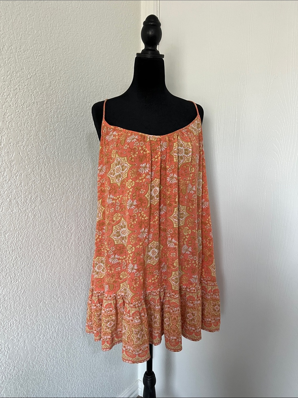 Billabong Orange Paisley Print Swim Coverup